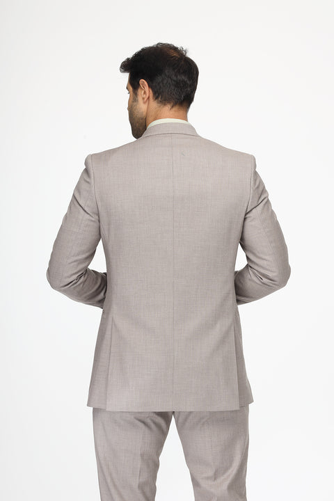 Slim Fit Suit Beige