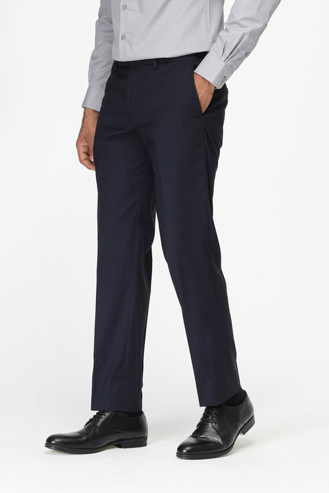 Slim Straight Fit Classic Pants Dark Blue