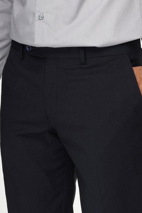 Slim Straight Fit Classic Pants Dark Blue