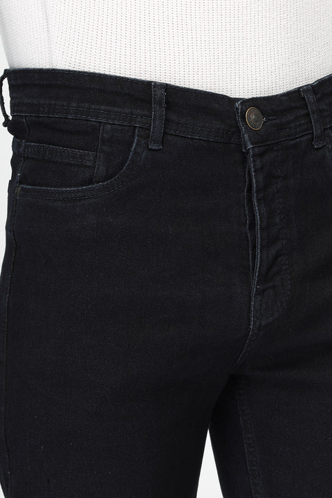 Slim Straight Fit Trousers Jeans Dark Blue