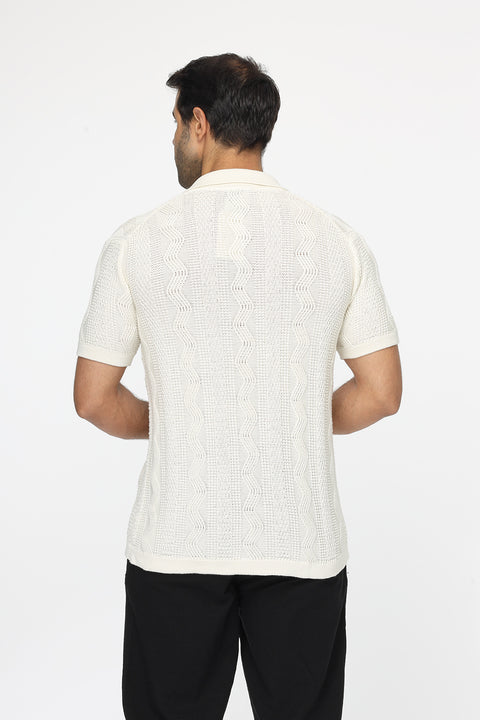 Polo Shirt Regular Fit Knitted Beige