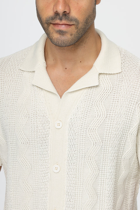 Polo Shirt Regular Fit Knitted Beige