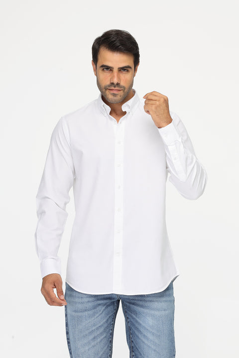New Fit Shirt Oxford White 100% cotton