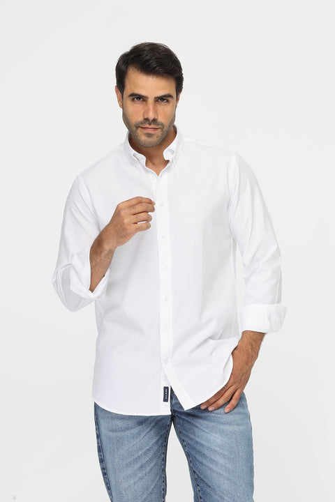New Fit Shirt Oxford White 100% cotton