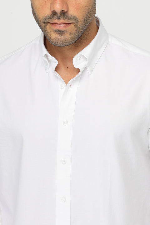 New Fit Shirt Oxford White 100% cotton