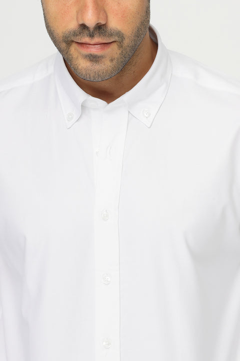 Regular fit Shirt Oxford White 100% Cotton