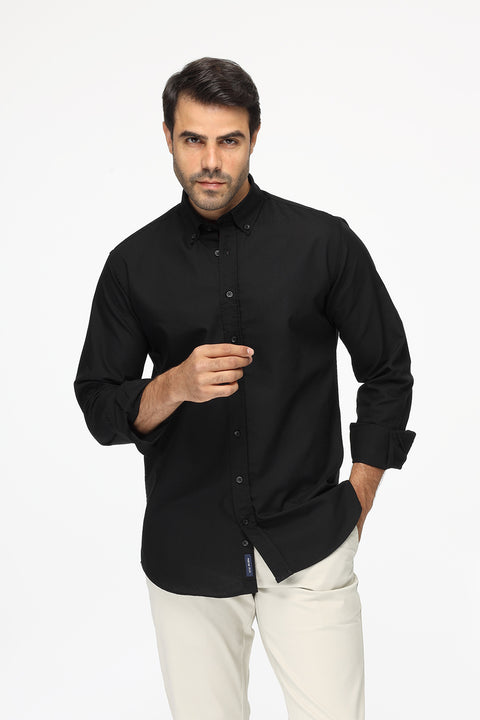 New Fit Shirt Oxford Black 100% Cotton