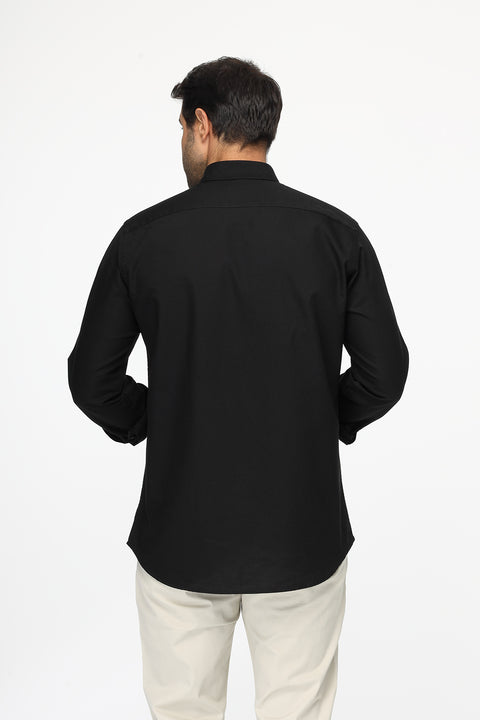 New Fit Shirt Oxford Black 100% Cotton