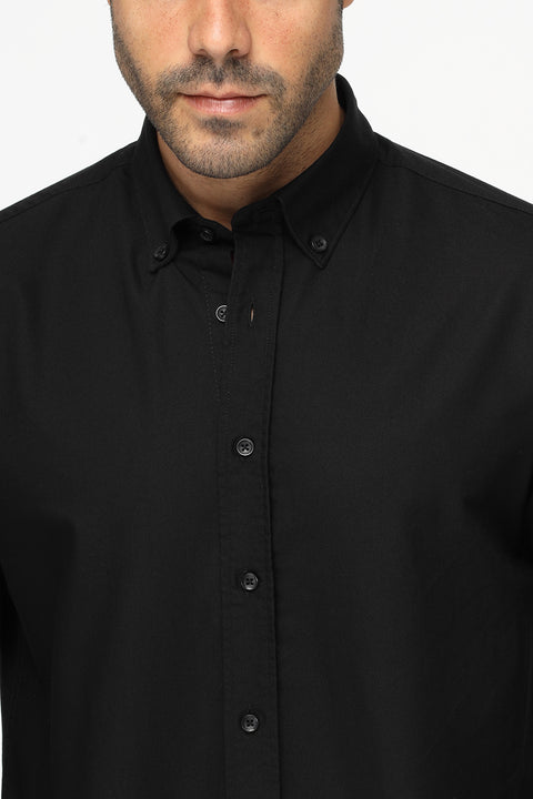 New Fit Shirt Oxford Black 100% Cotton