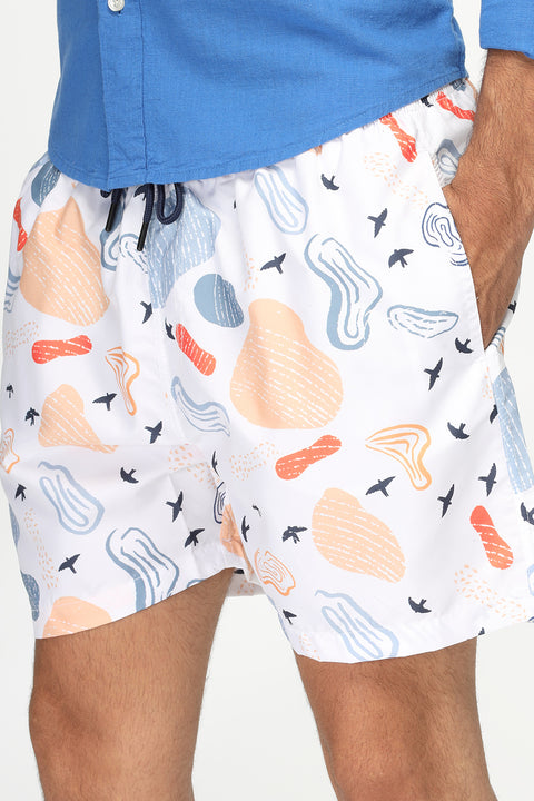 Regular Fit Swim Suit White
