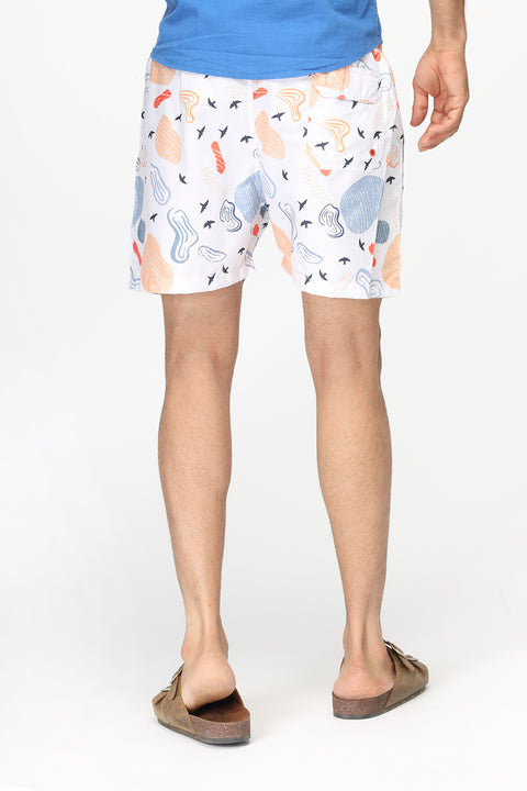Regular Fit Swim Suit White