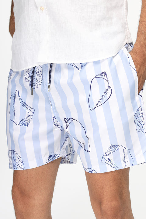 Regular Fit Swim Suit Light Blue