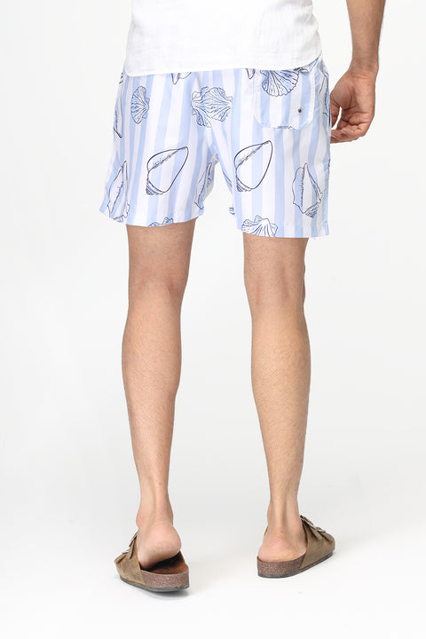 Regular Fit Swim Suit Light Blue