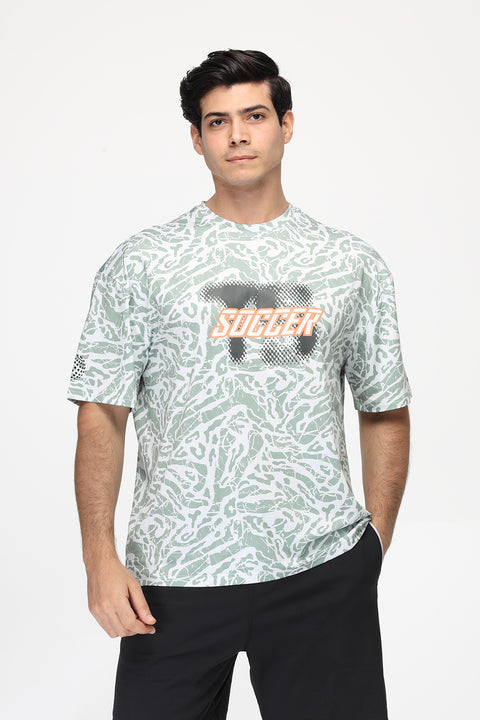 Over Size Sports T-Shirt Green