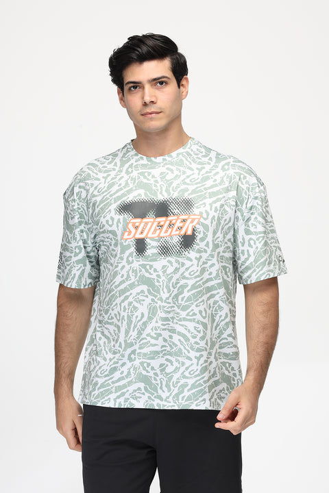 Over Size Sports T-Shirt Green