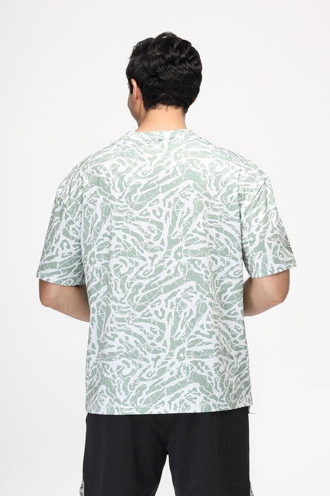 Over Size Sports T-Shirt Green