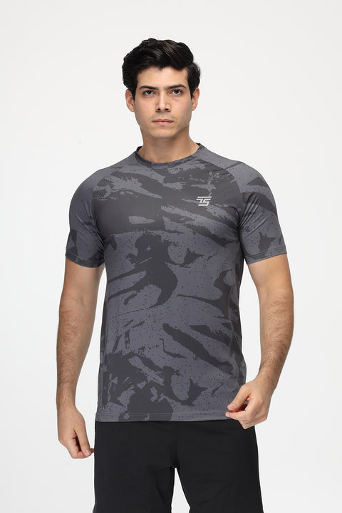 Slim Fit Sports T-Shirt Gray