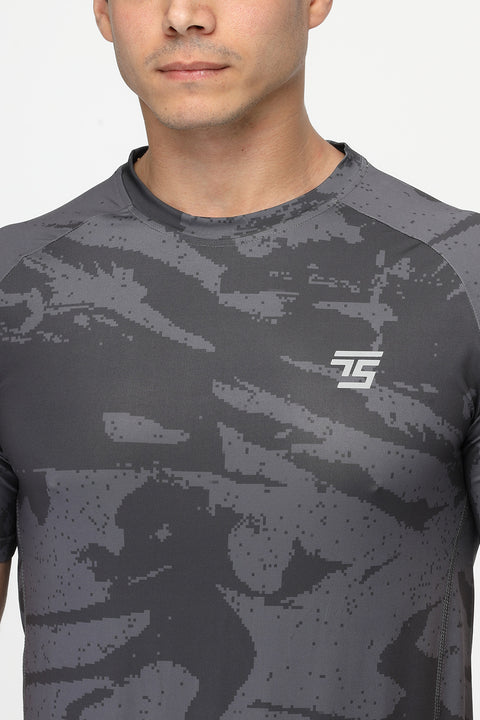 Slim Fit Sports T-Shirt Gray