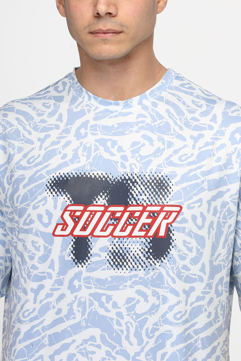 Over Size Sports T-Shirt Light Blue