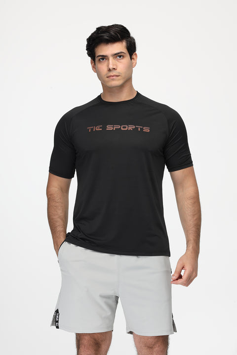 Regular Fit Sports T-Shirt Black