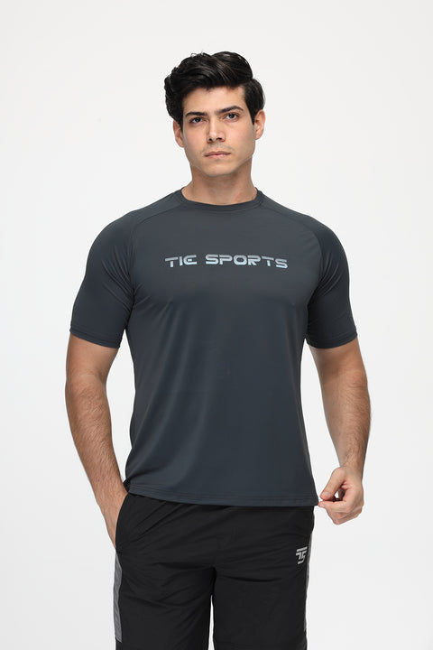 Regular Fit Sports T-Shirt Gray