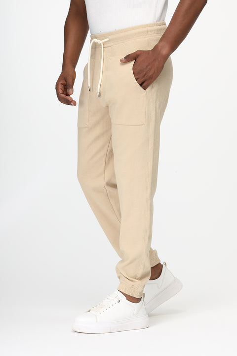 Relax Fit Sweat Pants Beige