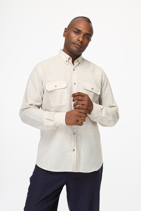 Regular Fit Shirt Beige