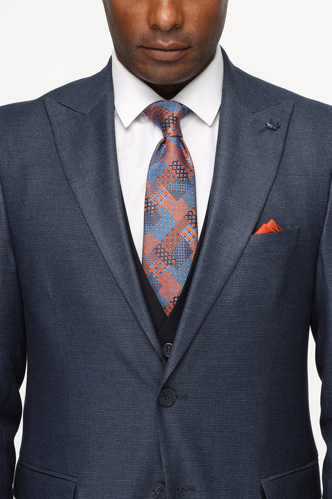 Slim Straight Fit Suit Dark Blue