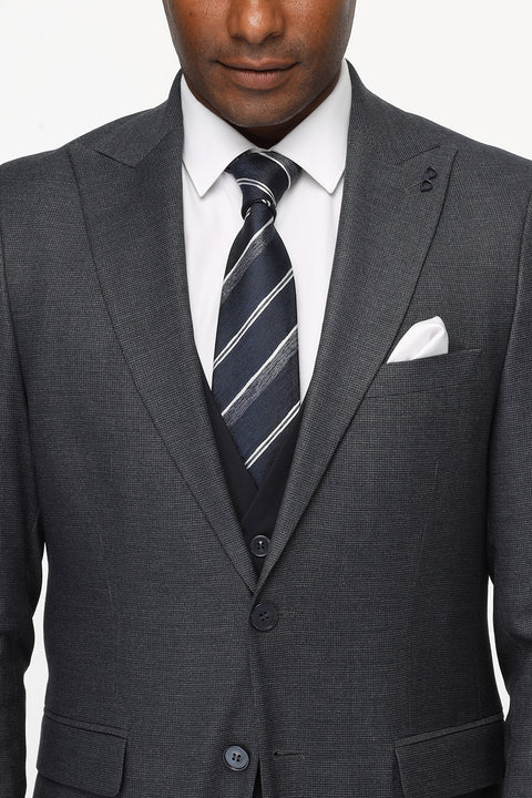 Slim Straight Fit Suit Blue