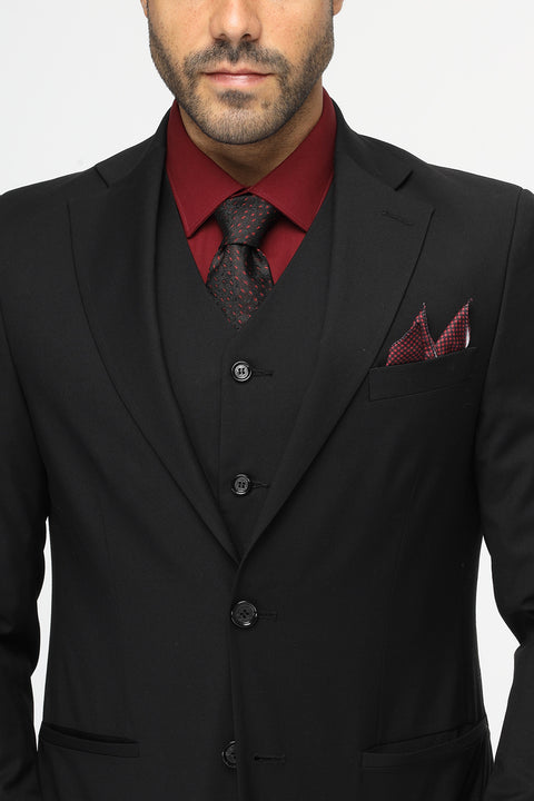 Slim Fit Suit Black