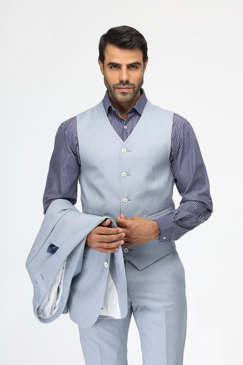 Slim Fit Suit Light Blue