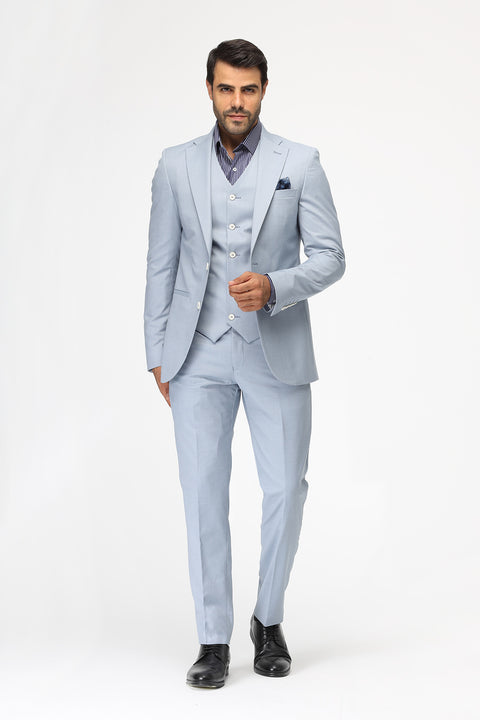Slim Fit Suit Light Blue