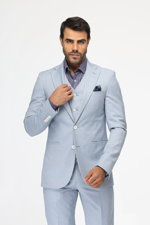 Slim Fit Suit Light Blue