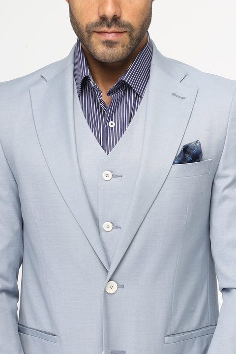 Slim Fit Suit Light Blue