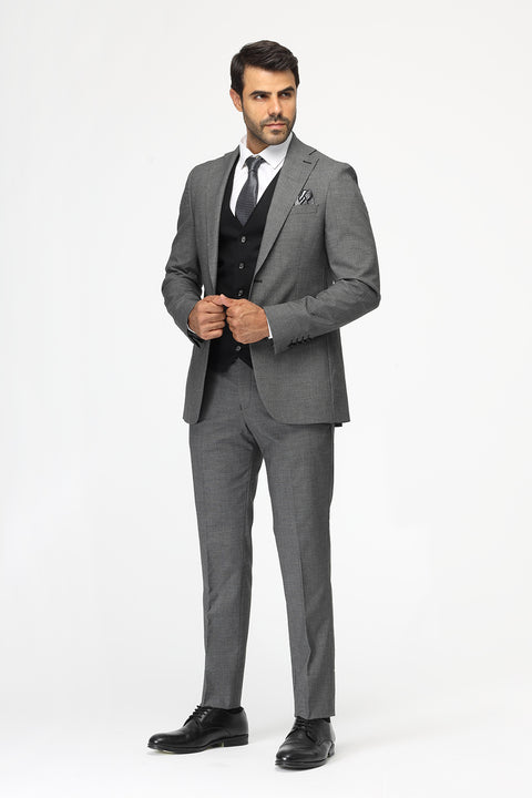 Slim Fit Suit Gray