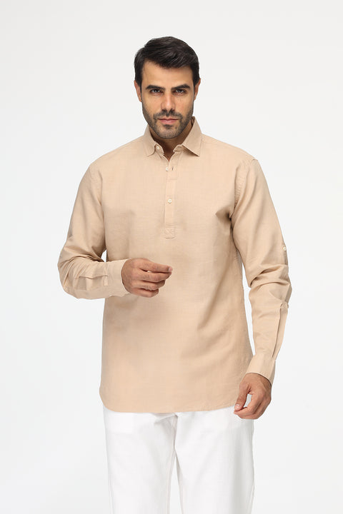 Regular Fit Shirt Beige