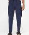 Regular Fit Cotton Linen Trousers Dark Blue