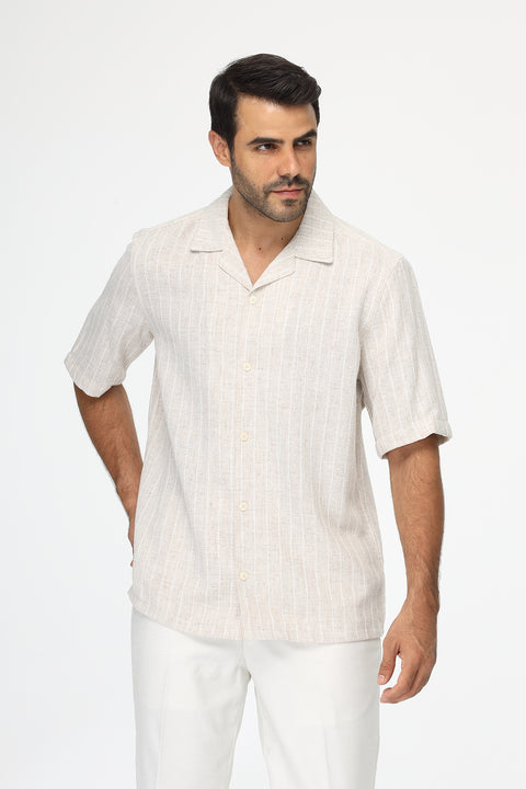 Relax Fit Shirt Half Beige