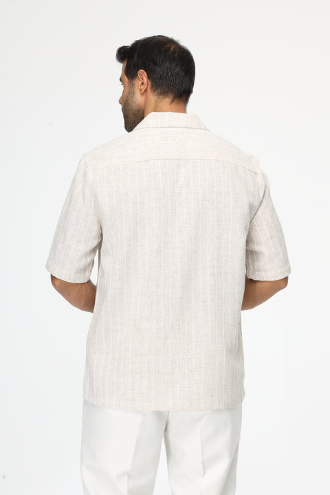 Relax Fit Shirt Half Beige