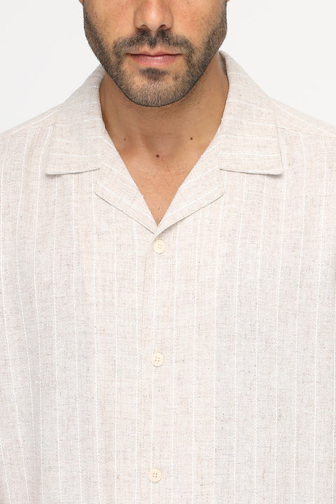 Relax Fit Shirt Half Beige
