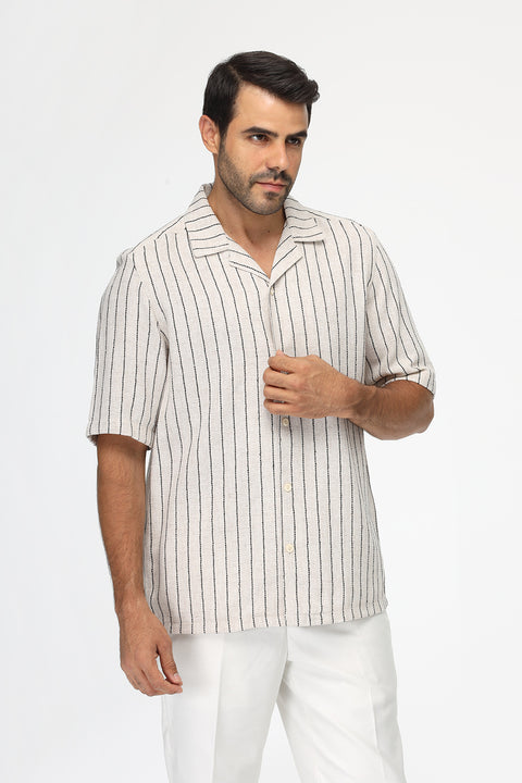 Relax Fit Shirt Half Beige