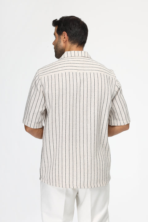 Relax Fit Shirt Half Beige