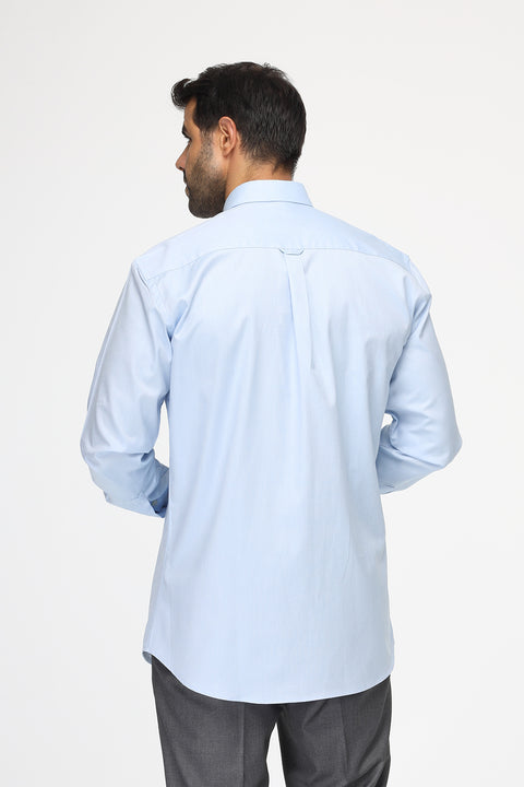Regular Fit Shirt Oxford Light Blue 100% Cotton