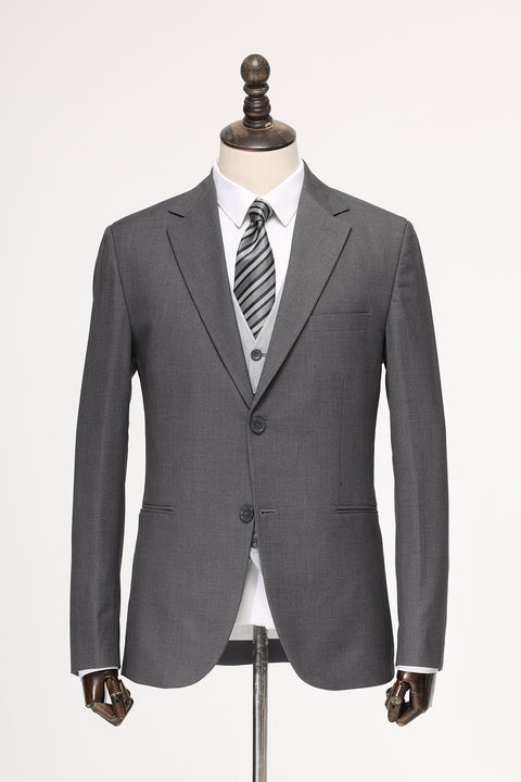 Slim Fit Suit Gray