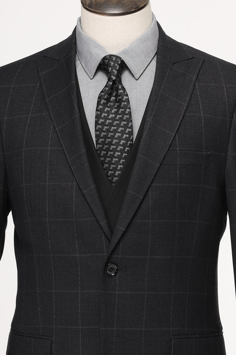 Slim Straight Fit Suit Gray