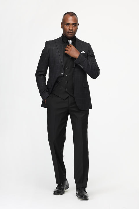 Slim Straight Fit Suit Gray