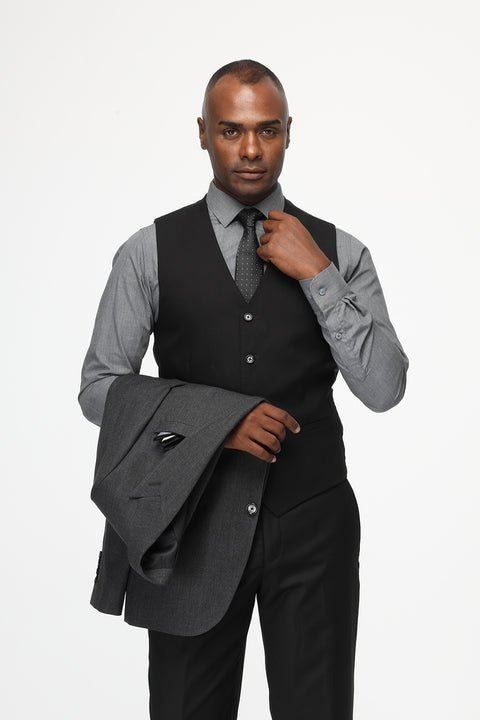 Slim Fit Suit Gray