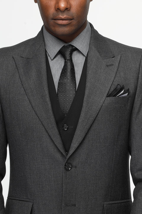 Slim Fit Suit Gray