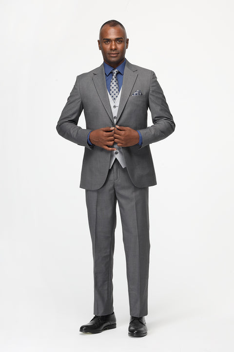 Slim Fit Suit Gray