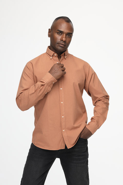 New Fit Shirt Oxford Orange 100% Cotton